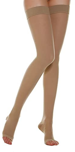 Relaxsan Basic 970A (Carne, tg.2) calze autoreggenti compressive 280 den punta aperta
