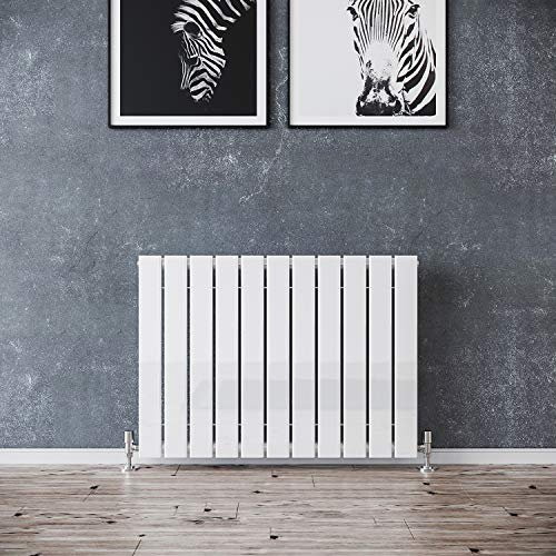 ELEGANT 600 x 836 mm White Horizontal Column Designer Radiator Single Flat Panel Radiator Heater