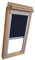 Hochwertiges Verdunkelungsrollo Rollo mit Seitenschienen für Velux DKL/DKU-EP GGU,GPU,GHU,GTU F06 dunkelblau // Verdunkelungsrollo/Verdunkelungs-Rollo/Fensterrollo