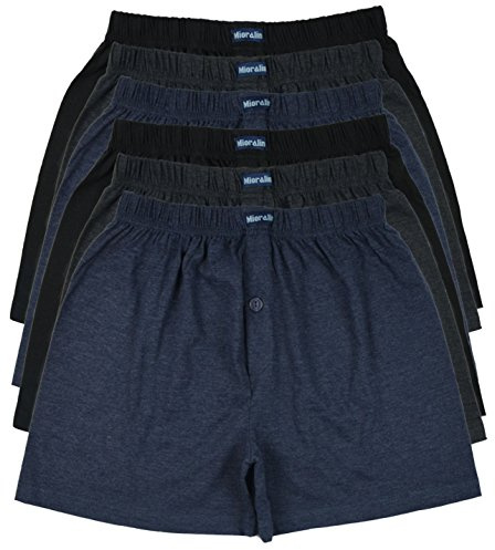 MioRalini 6 Boxer Homme Couleur Unie, Article: 6 avec Intervention SET04,Taille: 7XL-13