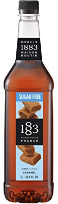 1883 Karamell Sirup Zuckerfrei| Qualität aus Frankreich | 1 Liter | PET-Flasche | Vegan