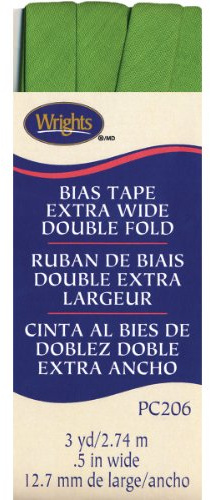 Wright Products Wrights 117-206-1136 Double Fold Bias Tape, 1/2 by 3-Yard, Kiwi