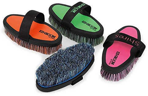 Shires 1397 Ezi-Groom Grip Body Brush Bright Blue