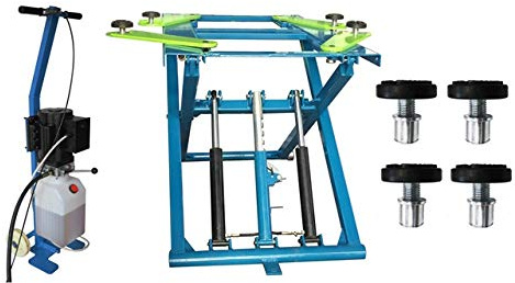 Ponte sollevatore a forbice (DSLP 6062) in blu/verde, modello 2018 con accessori da 220 V