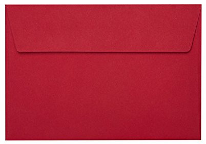 Paper24 25 Briefumschläge DIN B6 (125 x 176 mm) mit Haftstreifen, in Weinrot, 120 g/qm, für Weihnachtskarten (11 Weinrot A)