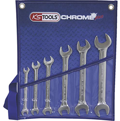 KS Tools 518.3220 CHROMEplus Doppel-Maulschlüssel-Satz, 6-tlg.