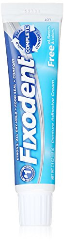 Fixodent Complete Free Denture Adhesive Cream 2.4 Oz (Pack of 6)