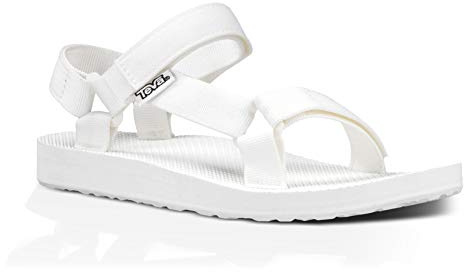Teva Original sport- och utomhussandaler för kvinnor, Vit ljus vit brwh, 41 EU