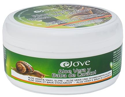 Ejove Crema con Aloe Vera e Bava di Lumaca 200 ml | Crema viso idratante con effetto schiarente | Trattamento antiacne e anti-macchie | Rigenerante pelle per smagliature e rughe | Cura viso naturale
