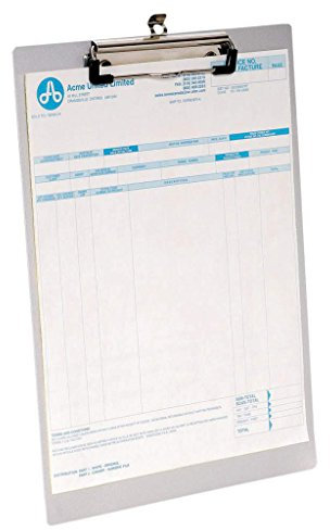 Westcott E-17001 00 Klemmbrett aus Aluminium, DIN A4 mit Federklemme und Aufhängeöse