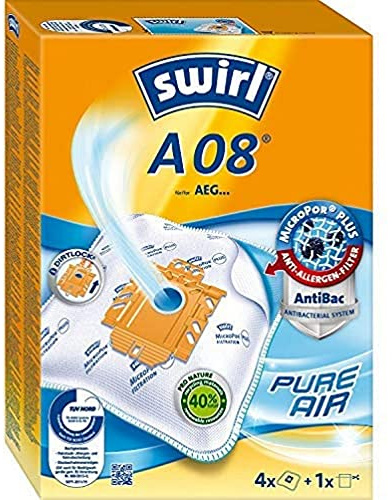 Swirl A 08 EcoPor Staubsaugerbeutel für AEG, 4 Beutel
