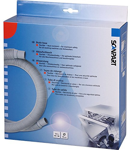Scanpart 1120120003 avloppsslang för tvättmaskin och/eller diskbänk/3,5 m