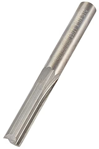 Trend Professional Straight Two Flute Router Cutter, 1/4 Inch Shank, 6.3mm Cut Diameter & 28mm Cut Length, Solid Tungsten Carbide, S3/21X1/4STC