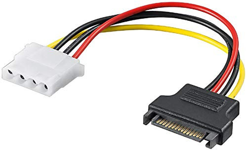 SM-PC®Stromadapter S-ATA (Stecker) Molex 5,25' (Buchse) SATA Adapter#542
