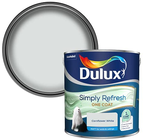 Dulux Simply Refresh Matt Emulsion Paint - Cornflower White - 2.5L 5382898