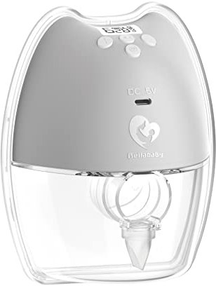 Tragbare Milchpumpe Elektrische, Bellababy Milchpump Elektrisch,Auslaufsichere Milch, Wiederaufladbare Freihändige Elektrisch Milchpumpe mit 4 Modi und 9 Stufen (Grau)