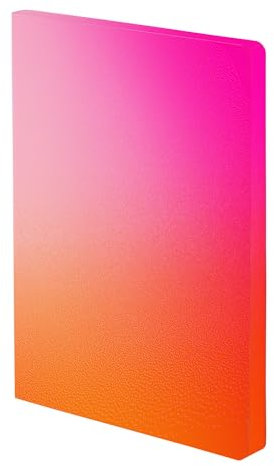 Nuuna Notizbuch A5+ | Colour Clash L Light - Burn | Dotted Journal | 3,5mm Punktraster | 176 nummerierte Seiten | 120g Premium-Papier | Leder | nachhaltig produziert in Deutschland