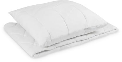Ehrenkind® Steppbetten-Set Natur Vegan | 100% nachwachsende Rohstoffe | Kinder-Decke + Kissen | Standard 100 by Oeko-TEX | Decke 200x135 cm Kissen 80x80 cm