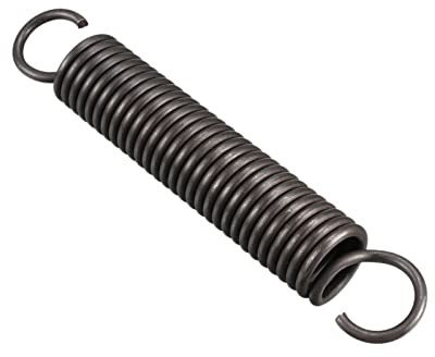 QUARKZMAN 110mm Libero Lunghezza Doppio Gancio Tensione Molla x 1 Pezzo Metallo Estensione Elicoidale Molla Spirale per Industriale Macchine, [Nero]