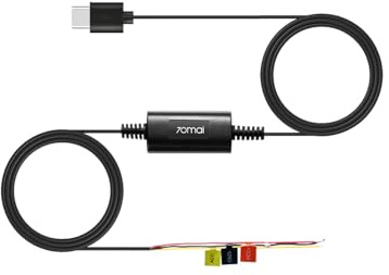 70mai Hardwire Kit UP03, 10ft Mini USB Car Dash Cams, 24 Horas de vigilancia de estacionamiento Fuente de alimentación Dash CAM Omni, M500