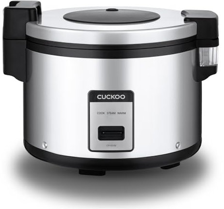 CUCKOO CR-3055 30-Cup (Uncooked) / 60-Cup (Cooked) Large Capacity Commercial Rice Cooker & Warmer with Nonstick Inner Pot, Switch Press (Silver/Black)