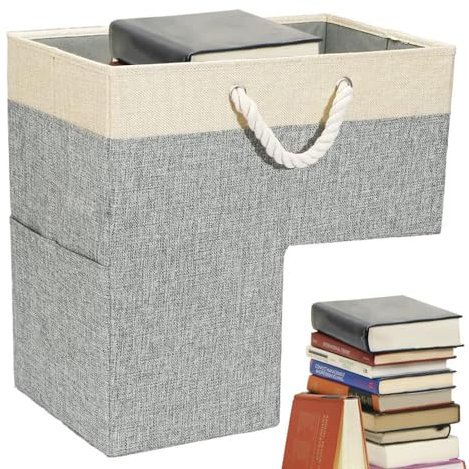 Organizzatore per scale – Cesto per scale multiuso, cestino per scale tessuto | Cesto portaoggetti per biancheria da scale, cestello per scale con maniglia, custodia per scale p