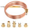 RUANI 900 mm Universal-Thermoelement-Set für Gasherde M6 x 0,75 mit separaten (fünfen) -Thermoelement