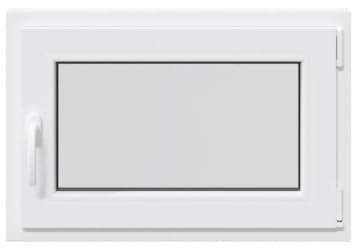 vidaXL RISOR 50x75 cm Basement Egress Window - White PVC Tilt & Turn for Garden Shed/Garage