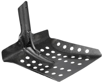 TOBBOMEY Pala Tamizadora Multiusos de Metal Mango Ergonómico para Limpieza de Alcantarillado y Zanjas Hogar, Herramienta Resistente para Tamizar Lodo y Drenajes