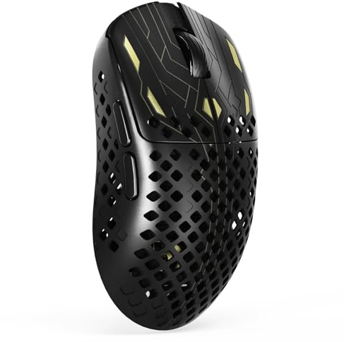 MAMBASNAKE M2 Mouse Gaming Wireless in Fibra di Carbonio, 41g SUPERLIGHT, 40000 DPI, Sensore PAW3395PRO, Chip BK52820, Pattini in PTFE, Copristrato Ice-Feel, BT/2.4G/Cabalto, PC/Mac, Nero
