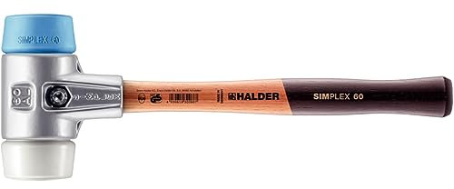 Simplex Schonhammer, TPE-soft / Superplastik; mit Aluminiumgehäuse und hochwertigem Holzstiel | D=60 mm | 3117.060