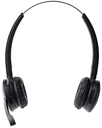 Jabra Pro 920 DECT Kabelloses On-Ear Stereo Headset - HD Voice und Noise Cancelling - ganztägige Akkulaufzeit - zur Verwendung mit Tischtelefonen in Europa - EU-Stecker, schwarz