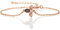 namana Rose Gold Plated Bumble Bee Bracelet for Women and Girls. Cute Rose Gold Bracelet with Cubic Zirconia and Black Enamel. Rose Gold Bumble Bee Jewellery Gift