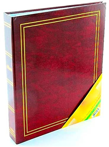 AC - Álbum para Fotos en Formato A4 Contiene 4 Anillas, Ideal para Guardar Todas Tus Fotos y rememorar Momentos inolvidables, Tamaño de 32 x 27 x 5 cm, Color Rojo