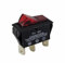 Interrupteur à bascule 3 broches 12 V/20 A rouge 2 positions marche/arrêt éclairé