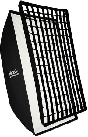 Walimex pro Essential Softbox 80 x 120 cm, rotative à 360°, Montage Facile, avec Grille, Adaptateur Bowens et Sac de Transport, idéale pour la Photographie de Produits et de Personnes