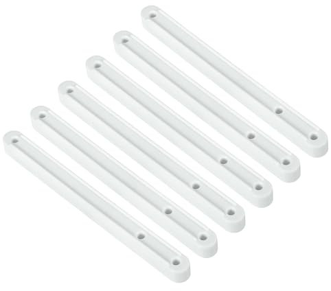 QUARKZMAN Guide Scorrevoli per Cassetti, 6pz 180mm - Guide Scorrevoli in Plastica Guide Montate Lati Scanalature per Cassetti Armadi Tavolini Notte Comodini(Bianco)