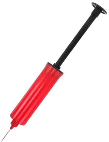 Homoyoyo Bomba de Aire Portátil para Balones Deportivos, Mini Inflador Manual para Baloncesto, Voleibol y Fútbol, Diseño Compacto en Plástico Rojo, Inflado Rápido y Fácil Transporte, 1