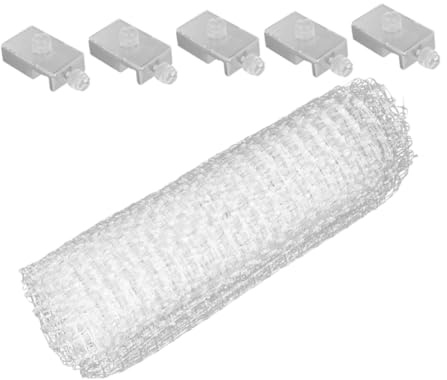 MOTHNUR Malla Antiescape para Pecera M Tamaño, Red Ajustable y Recortable para Acuario, Cubierta Protectora contra Saltos, Red de Malla Fina para Accesorios de Tanque de Peces