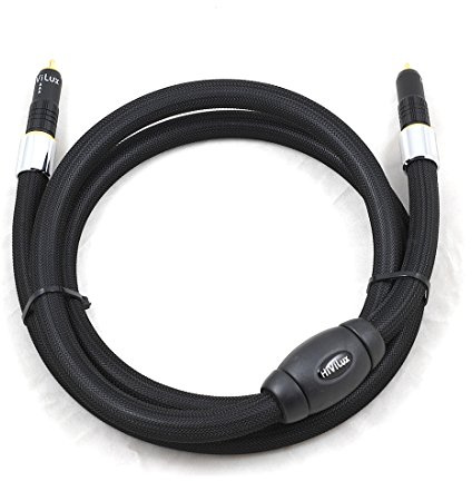 HiViLux® referens koaxial kabel/HiFi/subwoofer OCC-kabel 1,5 m/digital eller Analog