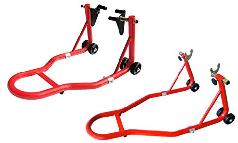 Coppia cavalletti/Cavalletto/Alzamoto/Carrelli universali regolabili anteriore + posteriore