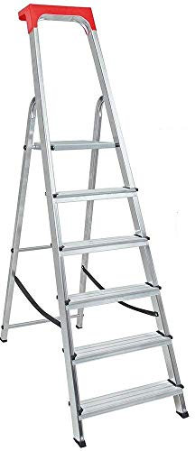 BRB Alu-Stufenleiter mit 6 Stufen, erreichbare Arbeitshöhe 3210 mm