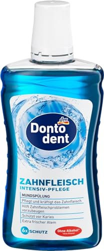 Dontodent Mundspülung - Intensivpflege für Zähne und Zahnfleisch, Alkoholfrei, Erfrischend, 0.5 Liter