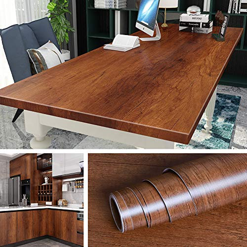 Livelynine 40CMX5M Pellicole Adesive per Mobili Legno Rivestimento Mobili Adesivo Legno Adesivi per Mobilis Pellicola Adesiva Adesivo Porta Piano Cucina Carta Rivestire Carta Adesiva Mobilis