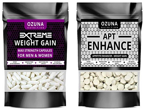 Extreme Weight Gain Anabolic & Appetite Stimulant Bundle – Weight Gainer for Women & Men - Fast Mass Gainer Supplement & Muscle Growth Pills – Made in The UK