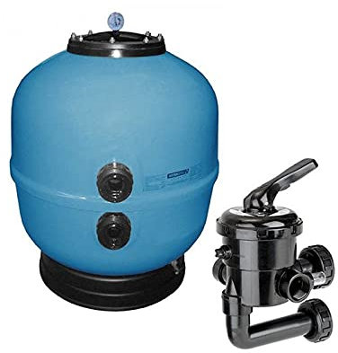 PLANTAWA Depuradora Piscina Arena Ø500, Filtro con Válvula Lateral para Piscinas Desmontables, Bomba de Agua Filtro de Arena
