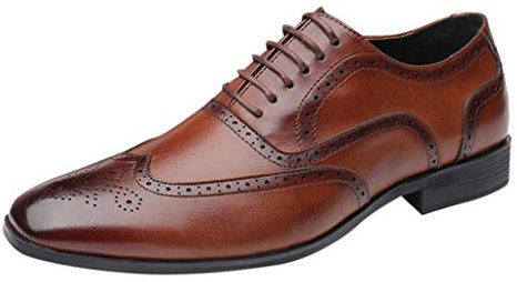 Zapatos Hombre Traje, Zapatos De Mocasines Comodos Piel Zapatos Vestir Negocios Cuero Shoes Sin Cordones Negro Zapatos Boda Brogue Colegio Zapatos Zapatos De Vestir Cordones