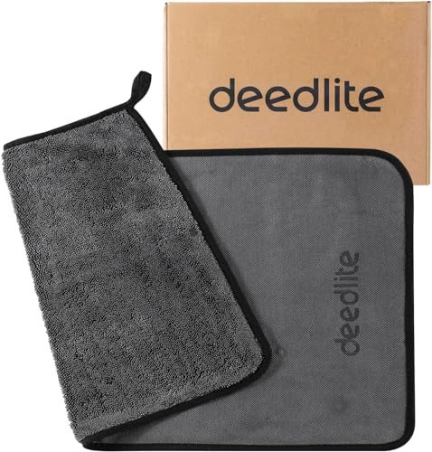 Deedlite Shiny Bath Wipes XXL Trockentuch Dusche, Fast Dry Auto Trockentuch, Mikrofasertücher, Premium Tuch für Auto, Duschkabine, Haushalt, Camping (40x60cm, 1 Stück)