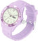 findtime wasserdichte Damen Uhr für Frauen Mädchen Studenten Lila Candy Farbe Silikonband 24 Stunden mit Sekundenzeiger Farbiges Arabische Ziffern Analog Quarzuhr mit Datum Woche Violett