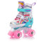 meteor Kinder Rollschuhe mit LED-Lichtern und Verstellbarer Größe – Retro Roll-Skates für Jugendliche – Mehrfarbige Disco Roll-Schuhe Bunte Retro Quad Skates - Roll ab!